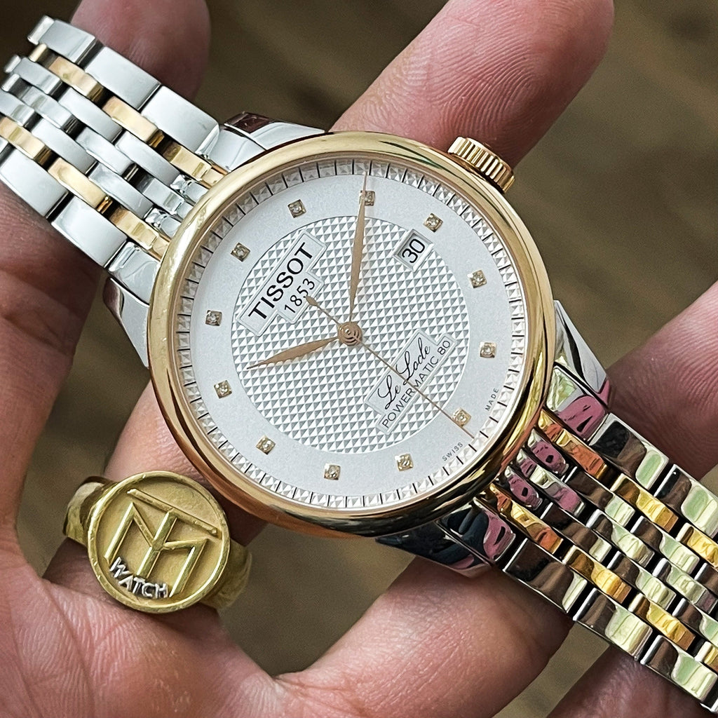 Tissot Le Locle Powermatic 80 Diamonds Silver Dial Two Tone Steel Strap Watch For Men - T006.407.22.036.01 Buy Now By Tissot