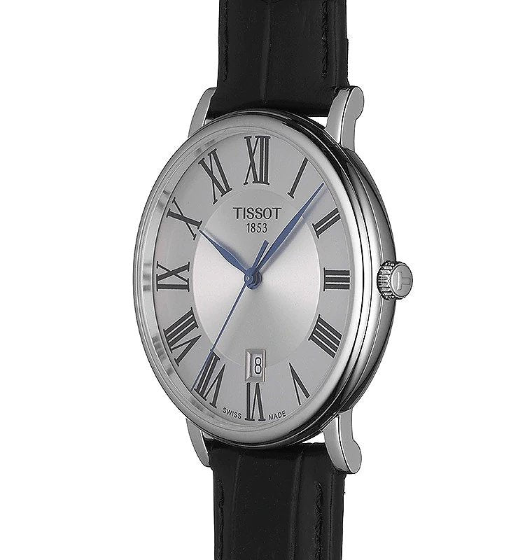 Tissot Carson Premium Silver Dial Black Leather Strap Watch For Men - T122.410.16.033.00 Buy Now By Tissot