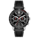 Hugo Boss Allure Black Dial Black Leather Strap Watch for Men - 1513920 Buy Now By Hugo Boss