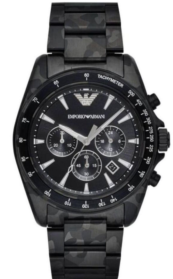 Emporio Armani Sportivo Quartz Black Dial Black Steel Strap Watch For Men - AR11027 Buy Now By Emporio Armani