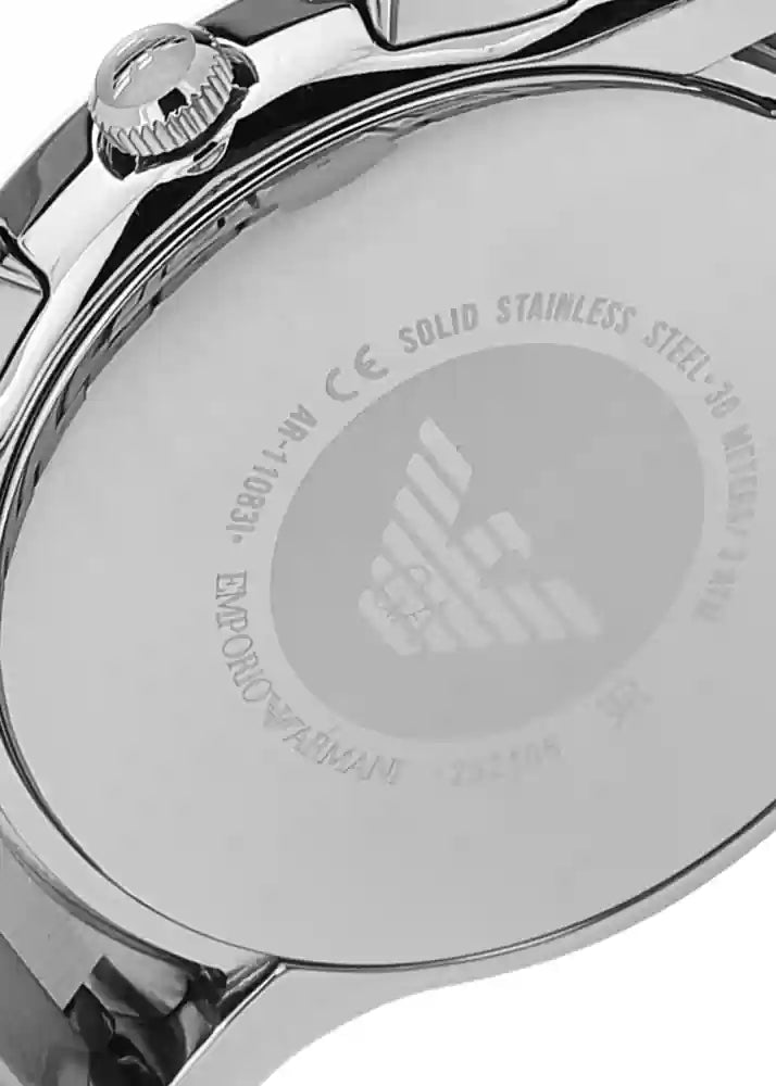 Emporio Armani Valente Chronograph Quartz Black Dial Silver Steel Strap Watch For Men - AR11083 Buy Now By Emporio Armani