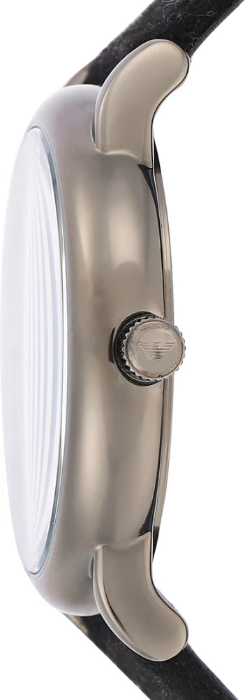 Emporio Armani Luigi Analog Brown Dial Black Leather Strap Watch For Men - AR11156 Buy Now By Emporio Armani