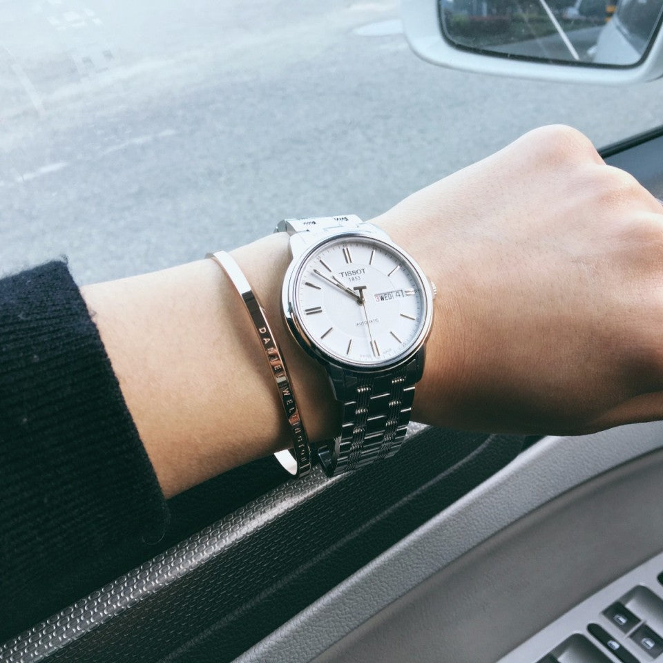 Tissot Automatics III Day Date White Dial Silver Steel Strap Watch For Men - T065.430.11.031.00 Buy Now By Tissot