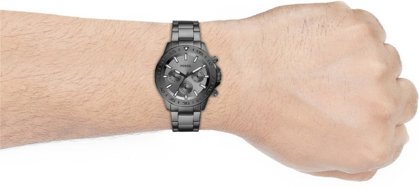 Fossil Bannon Multifunction Chronograph Grey Dial Grey Steel Strap Watch for Men - BQ2491 Buy Now By Fossil