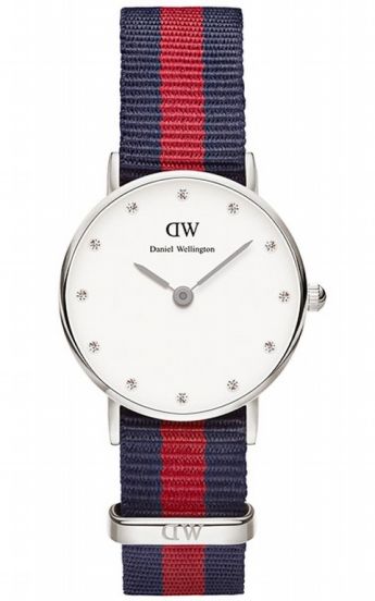 Daniel Wellington Classy Oxford White Dial Two Tone Nylon Strap Watch For Women - DW00100072 Buy Now By Daniel Wellington