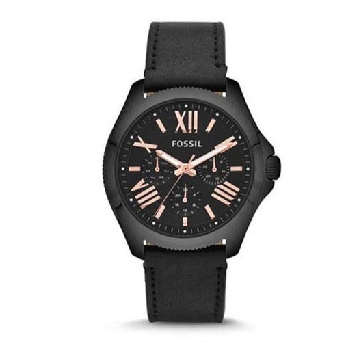 Fossil Cecile Multifunction Black Dial Black Leather Strap Watch for Men - AM4523 Buy Now By Fossil