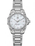 Tag Heuer Aquaracer Diamonds Mother of Pearl Dial Silver Steel Strap Watch for Women - WBD1414.BA0741 Buy Now By Tag Heuer