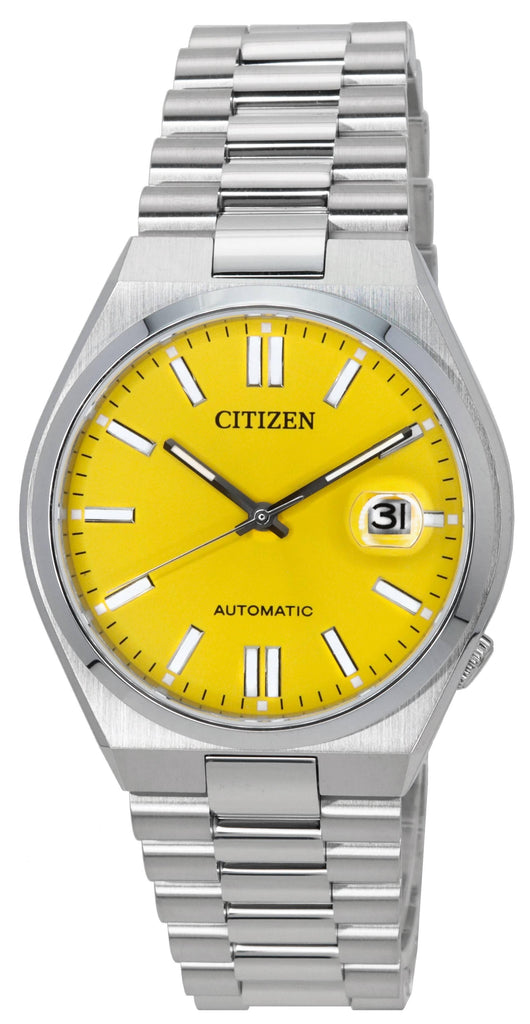 Citizen Tsuyosa Automatic Yellow Dial Silver Steel Strap Watch for Men - NJ0150-81Z Buy Now By Citizen