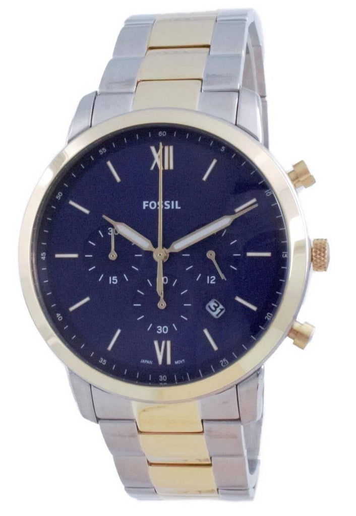 Fossil Neutra Chronograph Blue Dial Two Tone Steel Strap Watch for Men - FS5706 Buy Now By Fossil