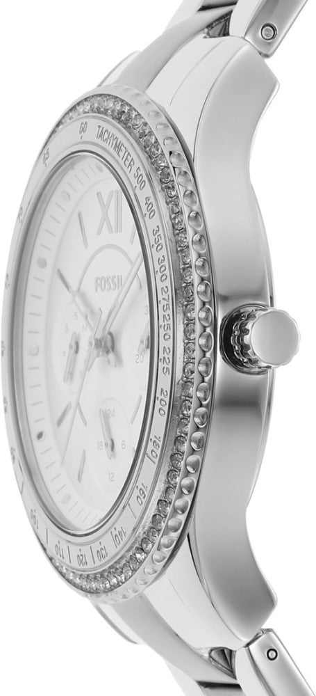 Fossil Stella Sport Multifunction Silver Dial Silver Steel Strap Watch for Women - ES5108 Buy Now By Fossil