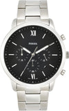Fossil Neutra Chronograph Black Dial Silver Steel Strap Watch for Men - FS5384 Buy Now By Fossil