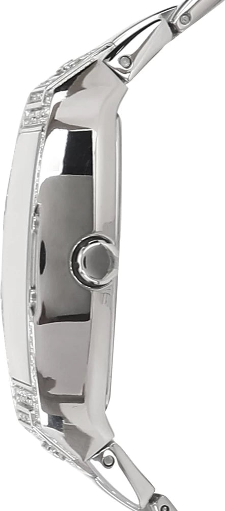 Guess Raven Diamonds Silver Dial Silver Steel Strap Watch for Women - GW0104L1 Buy Now By Guess