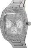 Guess Raven Diamonds Silver Dial Silver Steel Strap Watch for Women - GW0104L1 Buy Now By Guess