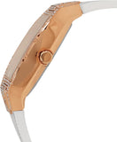 Guess Raven Diamonds Rose Gold Dial White Silicone Strap Watch for Women - GW0105L3 Buy Now By Guess