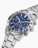 Guess Altitude Chronograph Blue Dial Silver Steel Strap Watch for Men - GW0329G1 Buy Now By Guess
