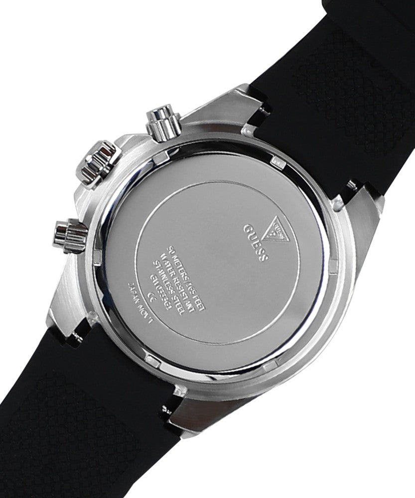 Guess Trophy Multifunction Black Dial Black Rubber Strap Watch for Men - GW0333G1 Buy Now By Guess