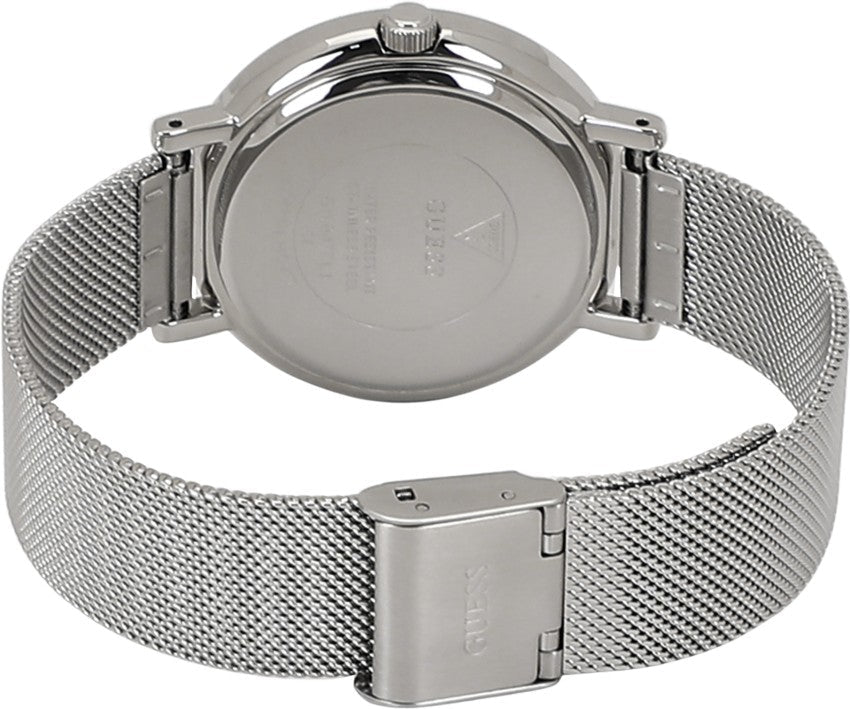 Guess Iconic Diamonds Silver Dial Silver Mesh Bracelet Watch For Women - GW0477L1 Buy Now By Guess
