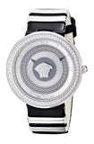 Versace V Metal Icon Silver Dial Black & Silver Strap Watch for Women - VLC010014 Buy Now By Versace