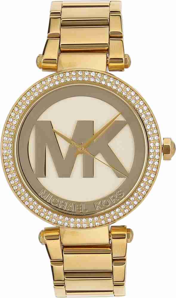 Michael Kors Parker Diamonds Gold Dial Gold Steel Strap Watch for Women - MK5784 Buy Now By Michael Kors
