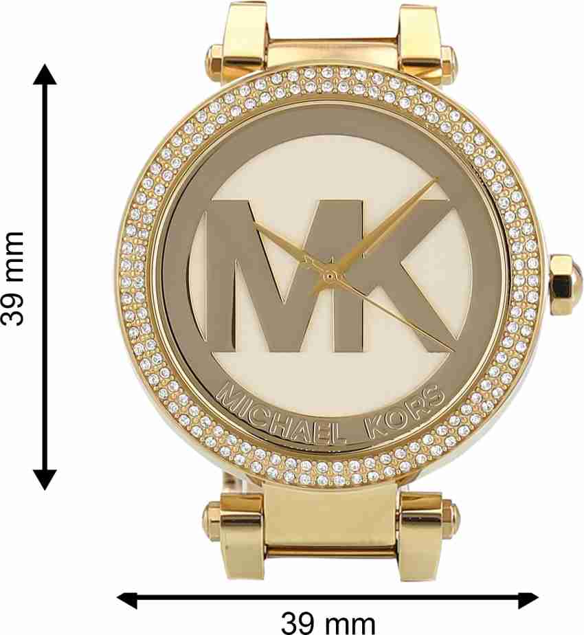 Michael Kors Parker Diamonds Gold Dial Gold Steel Strap Watch for Women - MK5784 Buy Now By Michael Kors