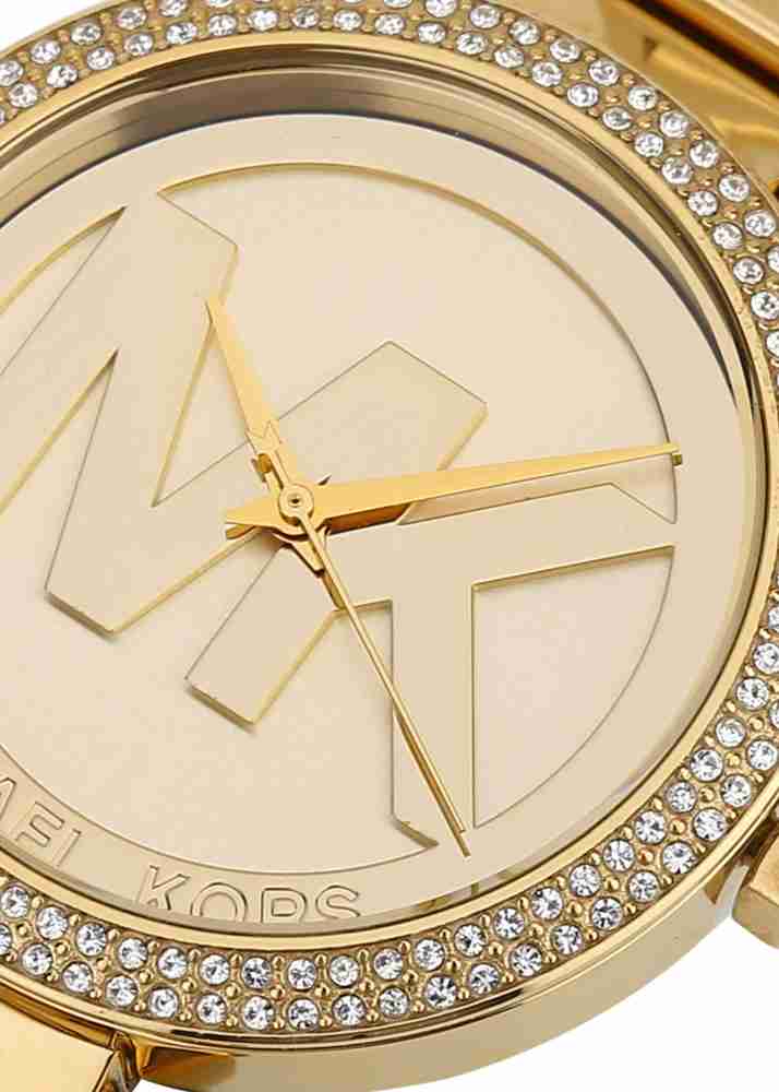 Michael Kors Parker Diamonds Gold Dial Gold Steel Strap Watch for Women - MK5784 Buy Now By Michael Kors