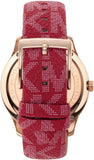 Michael Kors Runway Three-Hand Quartz Red Dial Red Leather Strap Watch For Women - MK7179 Buy Now By Michael Kors