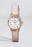Coach Delancey Cream Dial Blush Pink Leather Strap Watch for Women - 14502750 Buy Now By Coach