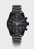Hugo Boss Skymaster Chronograph Black Dial Black Steel Strap Watch for Men - 1513785 Buy Now By Hugo Boss