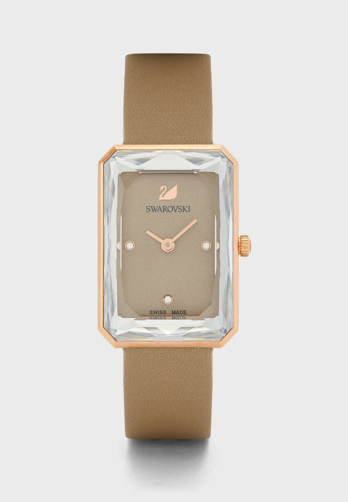 Swarovski Uptown Crystal Grey Dial Grey Leather Strap Watch for Women - 5547716 Buy Now By Swarovski