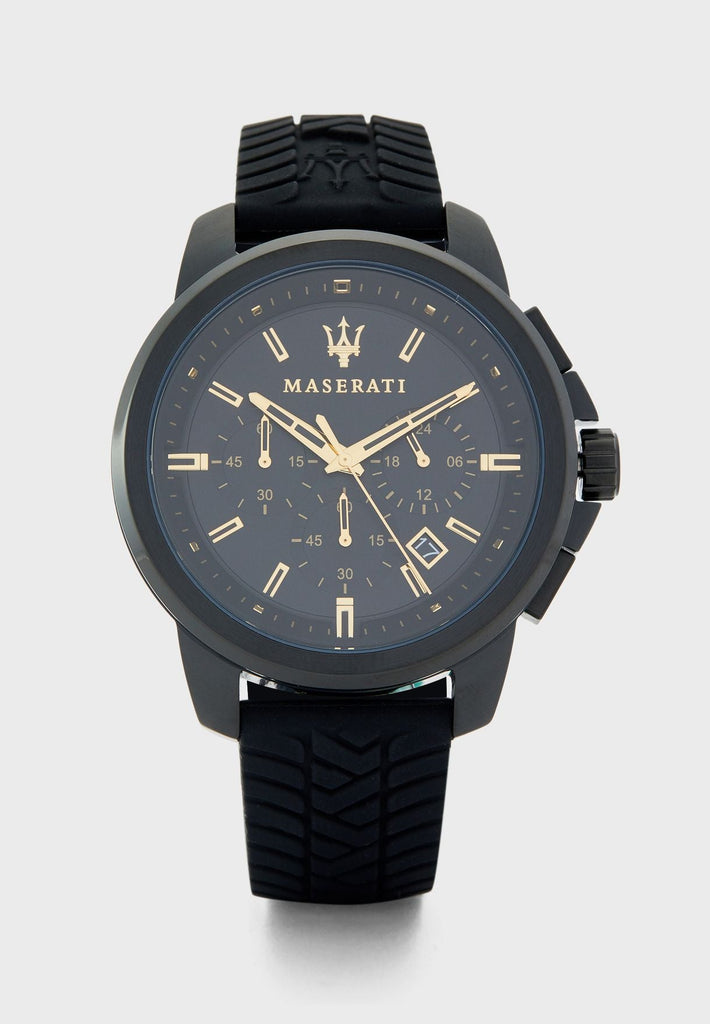 Maserati Successo Black Dial Black Rubber Strap Watch For Men - R8871621011 Buy Now By Maserati