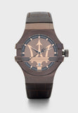 Maserati Potenza Brown Dial Brown Leather Strap Watch For Men - R8851108011 Buy Now By Maserati