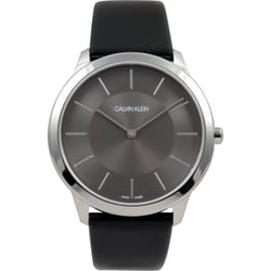Calvin Klein Minimal Black Dial Black Leather Strap Watch for Men - K3M211C4 Buy Now By Calvin Klein