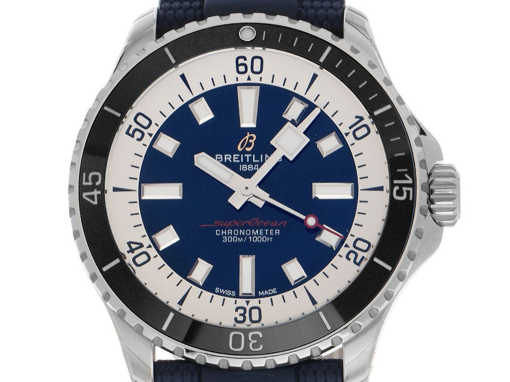 Breitling Superocean Automatic 44 Blue Dial Blue Rubber Strap Watch for Men - A17376211C1S1 Buy Now By Breitling