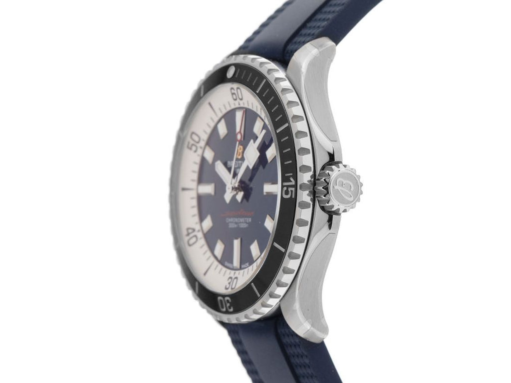 Breitling Superocean Automatic 44 Blue Dial Blue Rubber Strap Watch for Men - A17376211C1S1 Buy Now By Breitling