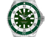 Breitling Superocean Automatic 44mm Navy Green Dial Green Rubber Strap Watch for Men - A17376A31L1A1 Buy Now By Breitling