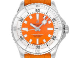 Breitling Superocean Automatic 36 Orange Dial Orange Rubber Strap Watch for Men - A17377211O1S1 Buy Now By Breitling