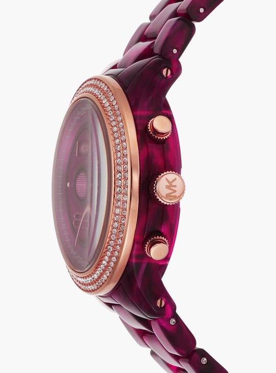 Michael Kors Runway Chronograph Red Dial Red Steel Strap Watch for Women - MK7425 Buy Now By Michael Kors