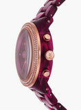 Michael Kors Runway Chronograph Red Dial Red Steel Strap Watch for Women - MK7425 Buy Now By Michael Kors