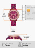Michael Kors Runway Chronograph Red Dial Red Steel Strap Watch for Women - MK7425 Buy Now By Michael Kors