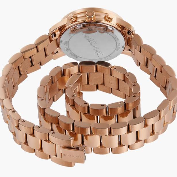 Michael Kors Runway Chronograph Analog Rose Gold Dial Rose Gold Steel Strap Watch for Women - MK7453 Buy Now By Michael Kors