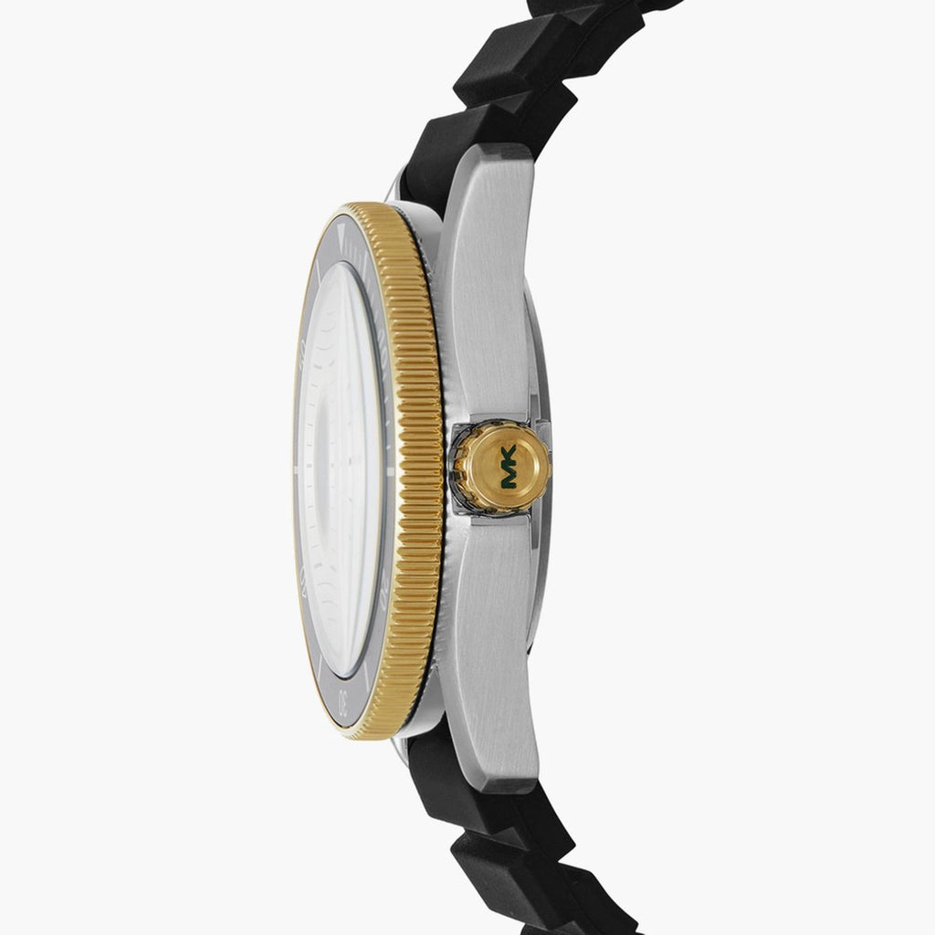 Michael Kors Maritime Analog Green Dial Black Silicone Strap Watch for Men - MK9158 Buy Now By Michael Kors