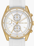 Michael Kors Hadyn Chronograph White Dial White Rubber Strap Watch for Women - MK7484 Buy Now By Michael Kors