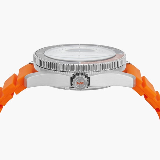 Michael Kors Maritime Three-Hand Analog Black Dial Orange Silicone Strap Watch for Men - MK9157 Buy Now By Michael Kors