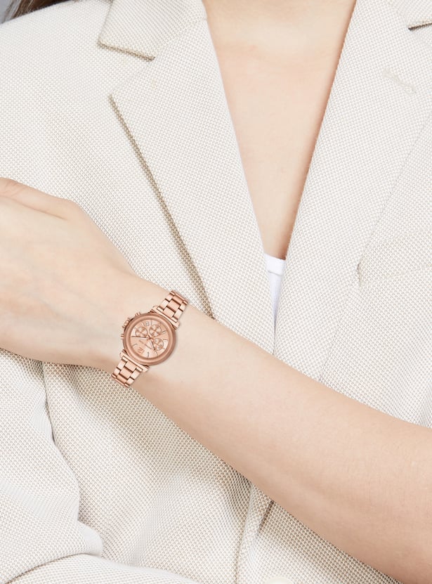 Michael Kors Maren Chronograph Rose Gold Dial Rose Gold Steel Strap Watch for Women - MK7494 Buy Now By Michael Kors