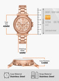 Michael Kors Maren Chronograph Rose Gold Dial Rose Gold Steel Strap Watch for Women - MK7494 Buy Now By Michael Kors