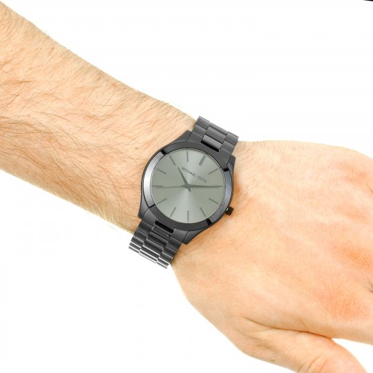 Michael Kors Slim Runway Black Dial Black Steel Strap Watch for Men - MK8507 Buy Now By Michael Kors