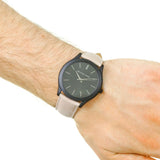 Michael Kors Slim Runway Black Dial Beige Leather Strap Watch For Men - MK8510 Buy Now By Michael Kors