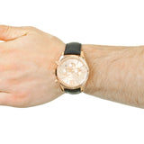 Michael Kors Lexington Chronograph Rose Gold Dial Black Leather Strap Watch For Men - MK8516 Buy Now By Michael Kors