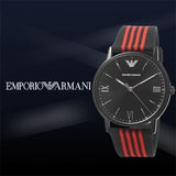 Emporio Armani Kappa Black Dial Two Tone NATO Strap Watch For Men - AR11015 Buy Now By Emporio Armani