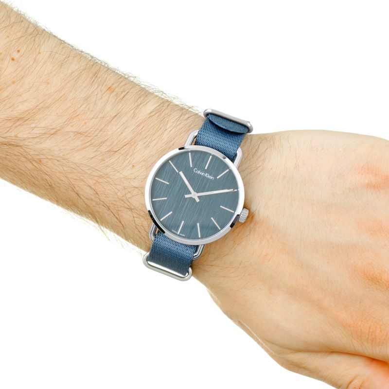 Calvin Klein Even Green Dial Green NATO Strap Watch for Men - K7B211WL Buy Now By Calvin Klein